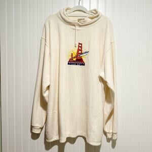 Vintage Disneyland Resort California Adventure Terry Cloth Sweatshirt Hoodie XXL